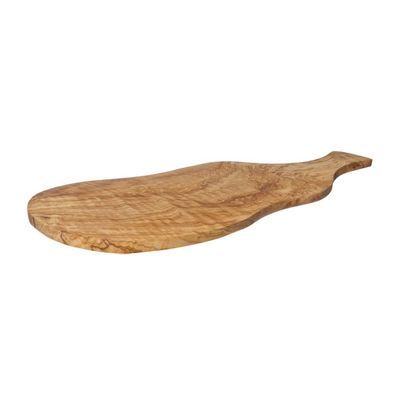 [57658213] C&T OLIVE WOOD CUTTING BOARD 50/55 X 20/26CM WITH HANDLE