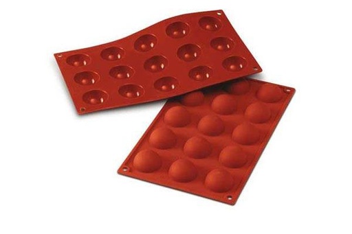 [57663811] SILIKOMART SF005 MOLD 15 HALF-SPHERES Ø40 H 20MM 20ML NON-STICK GN1/3 -50° TO 250°