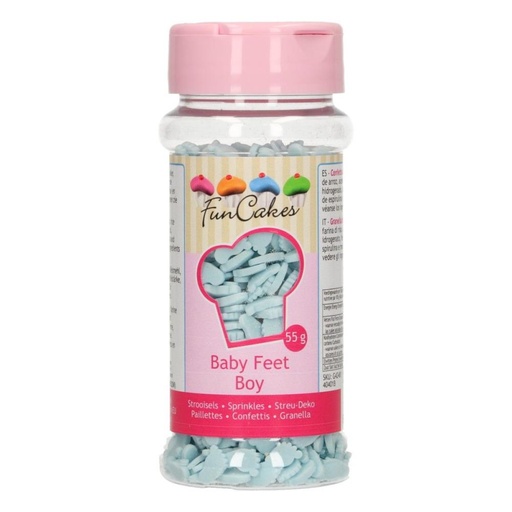 [08053219] FUNCAKES MIX SUGAR DECORATION BABY BOY'S FOOT 55GR