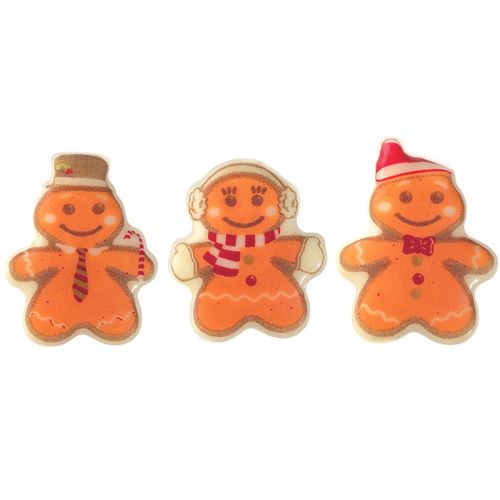 [08056256] 087138 PCB KLEINE MEN CB GINGERBREAD 3 ONTWERPEN 3X2.6 - 3.2X2.5 CM 182 STUKS ***S/CDE***