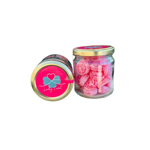 [14100639] LUCKY SWEET STRAWBERRY CANDY 130GR JAR