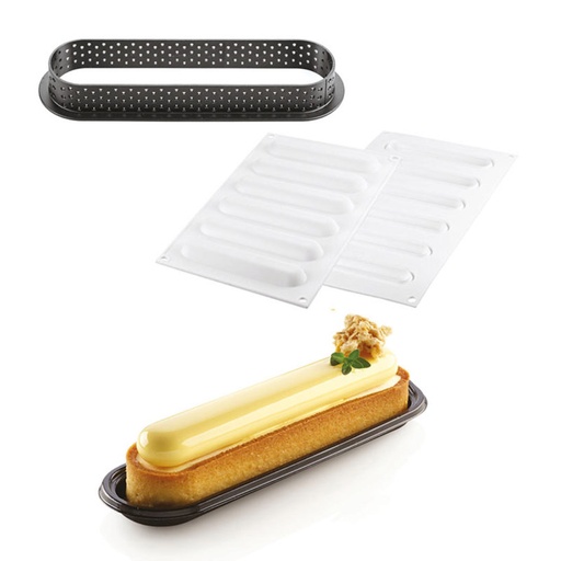 [51657437] SILIKOMART KIT TARTE RING OBLONG 146 X 35MM H 20MM
