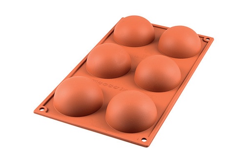 [57663915] SILIKOMART SF002 MOLD 6 HALF-SPHERES Ø70 H 35MM 80ML NON-STICK GN1/3 -50° TO 250°