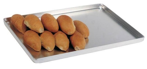 [53202040] ZILVER MAT ALUMINIUM SCHAAL 60X40XH2CM 90° GEPLOOIDE RAND