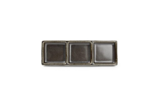 [60251201] F2D BLACK CERES ASSIETTE SERVICE 3 COMP 24XH8CM - 642012