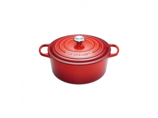 [54910420] LE CREUSET COCOTTE RONDE 30CM CERISE 8.1L  8/10PSIGNATURE