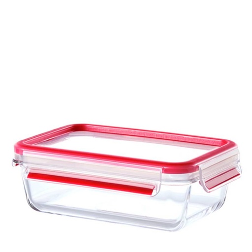 [57660918] TEFAL LUCHTDICHTE GLAZEN DOOS 0,70L RECHTHOEKIG/ROOD