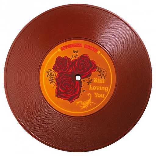 [08057717] 074024 PCB BEDRUKTE VELLEN LIEFDESLIEDJES VOOR VINYL 3 ONTWERPEN Ø 10,5 CM 24 STUKS ***S/CD***
