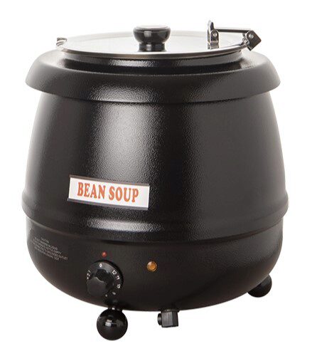[70410003] BISTRO BAIN MARIE ZWARTE SOEPWARMER 10L DIAM 35CM HT 36CM