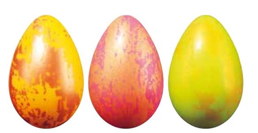 [08056997] 061152 PCB OEUFS CB TÂCHES 3 DESIGNS 4X2,7 CM 288PCES ***S/CD***