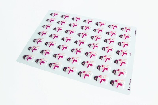 [08057342] 065189 PCB BLISTERS BONHOMMES DE NEIGE SOIT 98 EMPREINTES 4,6X3,4 CM 2PCES ***S/CD***
