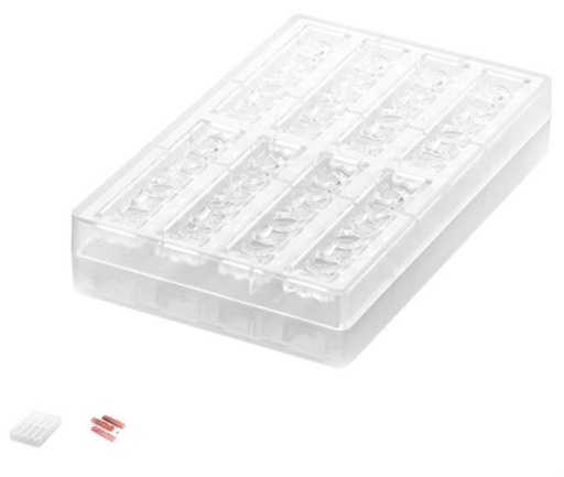 [51654120] SILIKOMART TRITAN PRALINES VORM CH009 GOCCIA B 8EMP 12X2,5CM H1,6CM