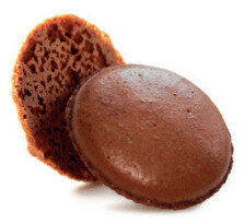 [04030120] PIDY LARGE CHOCOLATE MACARON Ø6.9CM 64 PCES READY TO FILL