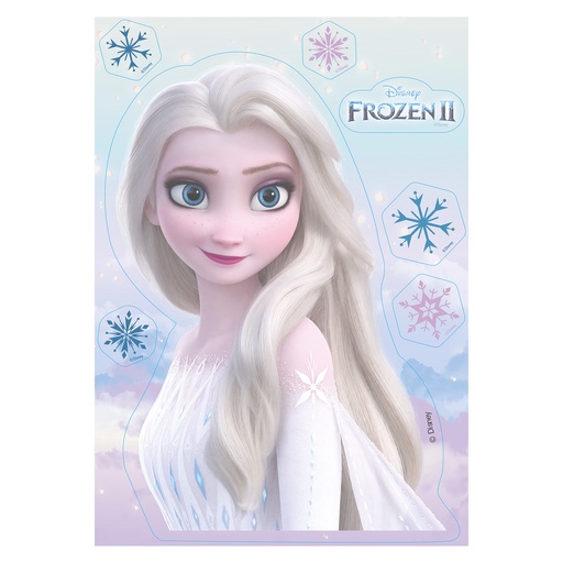 [08041927] WAFER SILHOUET ELSA FROZEN 14,8X21CM