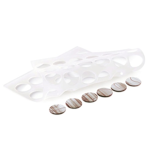 [51657406] SILIKOMART BROODVORM 297X210MM 42 STEMPELS ROND Ø 30 MM