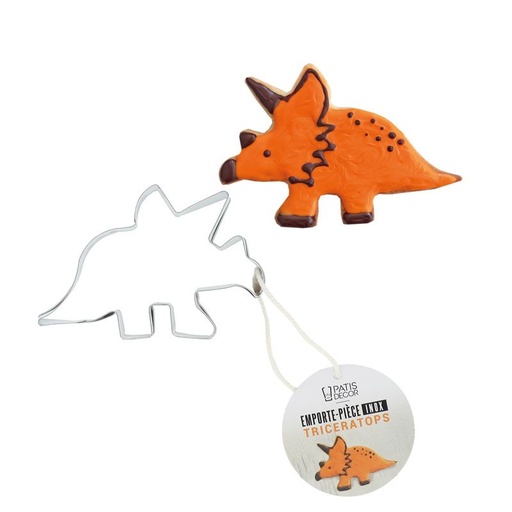 [08075552] EMPORTE-PIECE INOXDINOSAURE TRICERATOPS 90MM