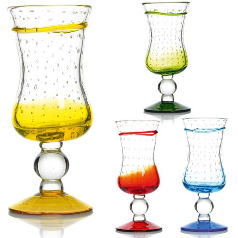 [71400010] HORIZON ALIZEE GLAS Ø20,5CM H8,5CM 35CL 4 GEASSORTEERDE KLEUREN