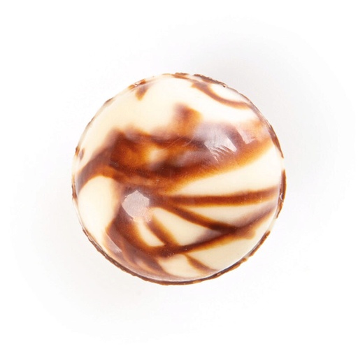 [08054033] 1034834 LINE BALL WHITE CHOCOLATE BROWN 28MM 162 PCS