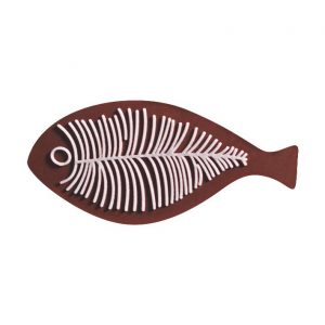 [08057829] 074136 PCB FISH CN WITH WHITE RELIEF BONES 5X2.3 CM 64PCES ***S/CD***