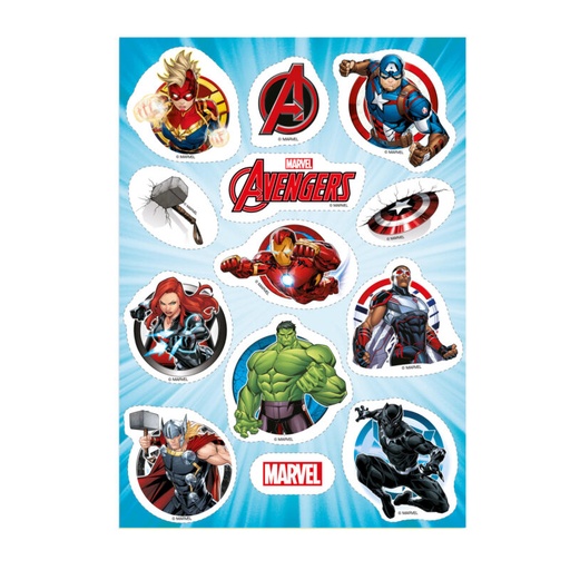 [08041917] 13 AVENGERS WAFERDECORATIES OM UIT TE SNIJDEN