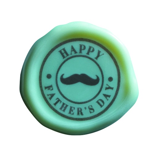 [08058281] 088079 PCB PAG WAX STAMPS HAPPY FATHER'S DAY Ø 3.5CM 63PCS ***S/CDE***