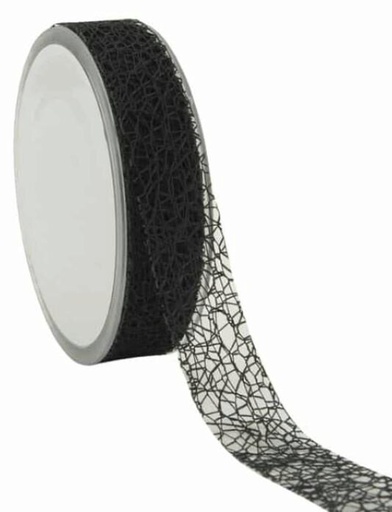 [70410132] RUBAN TREILLIS NOIR  25MM  20M