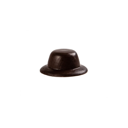[08082196] 2015942 BLACK CHOCOLATE HAT 30X15MM 48 PCES