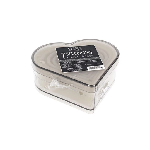 [70408734] DECOUPOIR EXOGLASS 7P COEURS LISSES DE 1.5 A 9.5CM