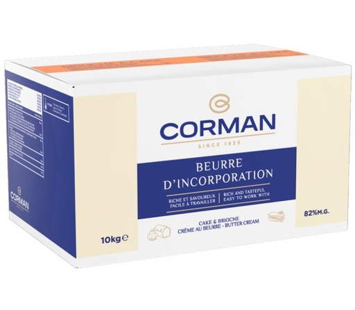 [05010037] CORMAN BOTERPERFECTIE 82% BRIOCHE & CAKE CAROTEEN 10 KG 002909090 - 28322901 = KG