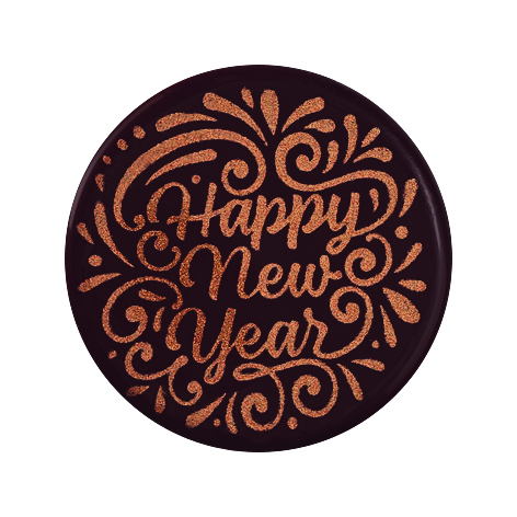 [08058094] 088046 RONDE PCB CN HAPPY NEW YEAR Ø 3CM 88ST ***S/CDE***