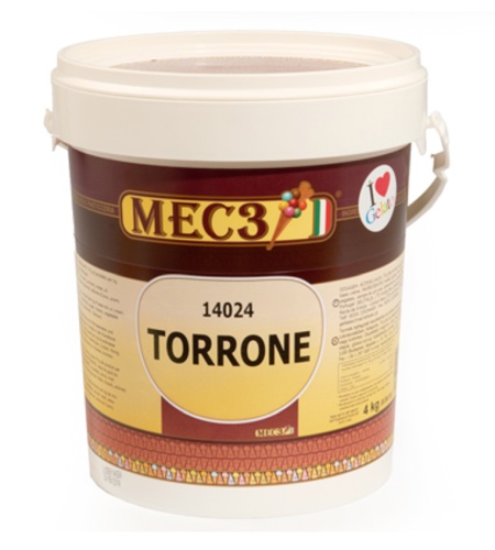 [07100098] MEC3 14024A MILK ICE CREAM PASTE TORRONE NOUGAT 4KG