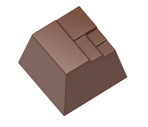 [70409506] CW1557 3X8 DESIGN VIERKANTE CHOCOLADEVORM -- 11,75GR