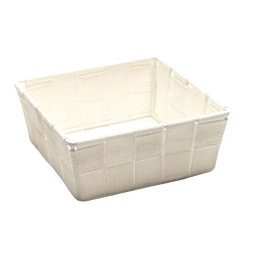 [60300255] XSM CREAM ROPE SQUARE BASKET 15X15XH/5.5CM