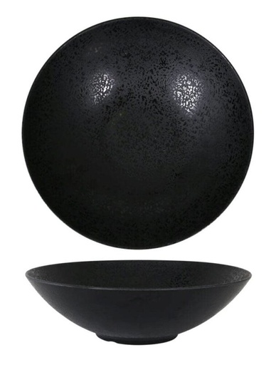[60251742] ARIZONA ASSIETTE COUPE MELAMINE NOIR 31XH9CM