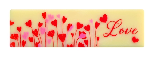 [08058125] 088074 PCB RECHTHOEKEN WC LOVE 7X2CM 110STKS ***S/CDE***