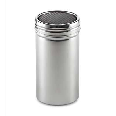 [52906107] INOX POUDERSUIKERSTROOIER 7CM H13CM MET NET MAZEN