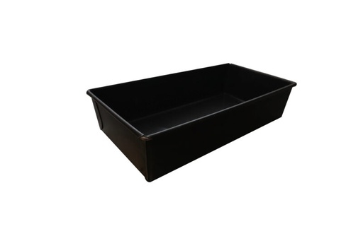 [51211028] RECTANGULAR BREAD PLATE 17X11X6 CM IN BLACK SHEET METAL