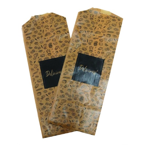 [23601119] GEPARAFFINEERDE VIERKANTE ROLZAK *BRUIN KRAFT* 34X17CM ±108ST/KG FOST+2025 INBEGREPEN (1,503€) 10KG