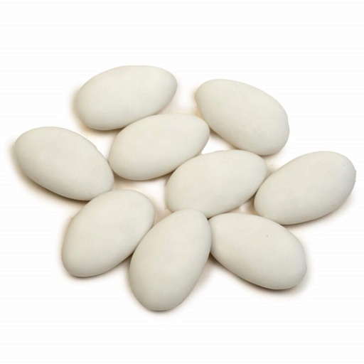 [70407526] VANPARYS DRAGEE WITTE MATTE CHOCOLADE 1KG