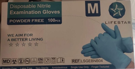[53162030] NITRILE BLAUWE HANDSCHOEN M  ZONDER POEDER