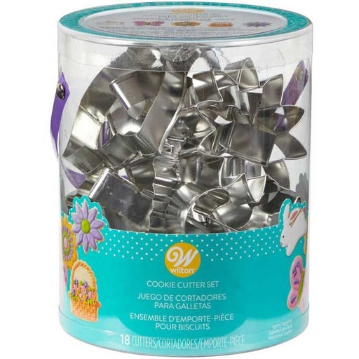[08054606] WILTON SET OF 18 EASTER COOKIE CUTTERS