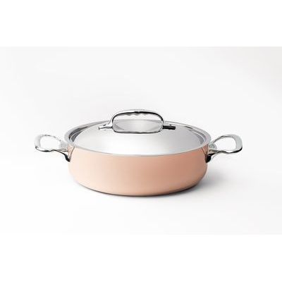 [57659312] DE BUYER SAUTE PAN WITH HANDLES 24CM COPPER STAINLESS STEEL INDUCTION