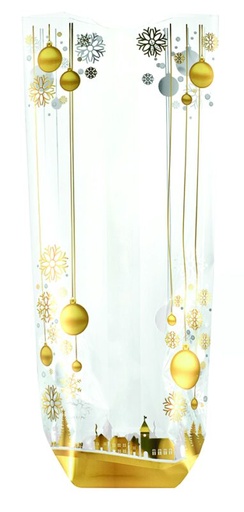 [25100205] CELLO BAG BALLS AND FLAKES 10X22CM 100PCS