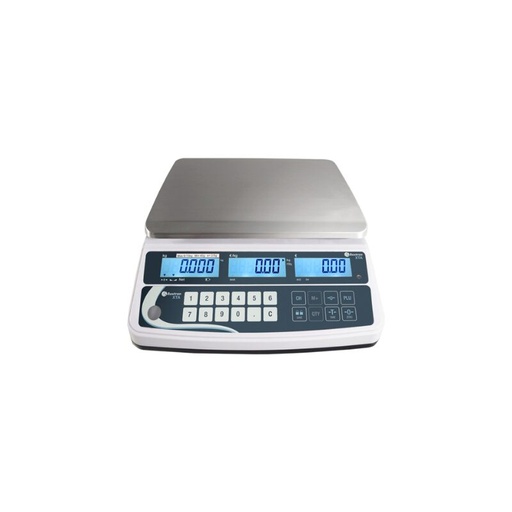 [60533478] BAXTRAN COMMERCIËLE WEEGSCHAAL XTA DUAL 6/15KG-2/5GR10PLU-GOEDGEKEURD VOOR DE TOONBANK-PAN 20X26 - 261190