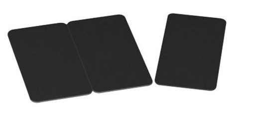 [57665024] EDIKIO 3-PART BLACK PVC 0.76MM TRI-CARDS - ACCESS/FLEX/DUPLEX PACK OF 100 PCES