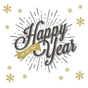 [44665174] DUNI SERVETTEN HAPPY NEW YEAR 33X33CM 20PCES