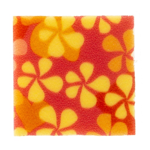 [08054057] 2035843 PLAQUETTE FLEURS MUTLICOLORES CARRE CHOCOLAT3X3CM 220 PCES ***S/CDE***