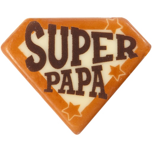 [08054553] 2011089 SUPER PAPA PLATE 80X65MM CHOCOLATE 30 PCES