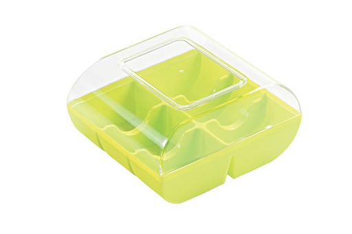 [70407669] BOITE MACADO VERTE FLUO POUR 6 MACARONS