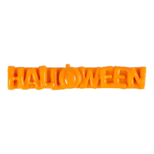 [08082233] 2091123 PLAQUETTE HALLOWEEN RELIEF ORANGE EN CHOCOLAT 90X18MM 24 PCES